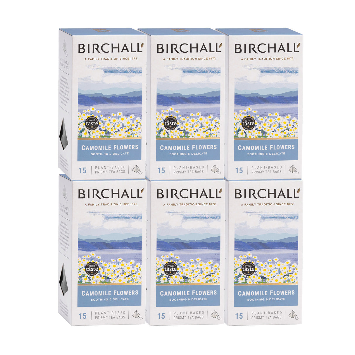 Birchall Camomile Flowers Prism Tea Bags 6x15