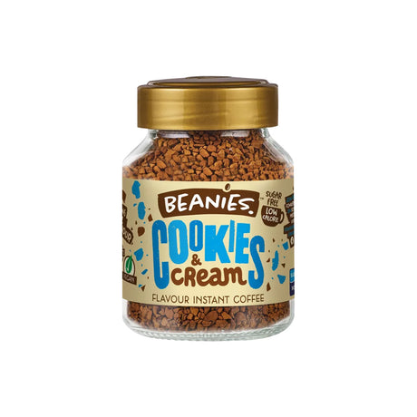 Beanies Cookies & Cream Flavoured Instant Coffee Jar 50g