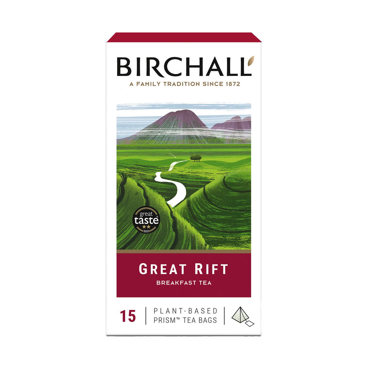 Birchall Great Rift Breakfast Blend Prism Tea Bags packet