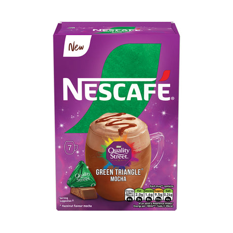 Nescafe Green Triangle Quality Street Mocha Instant Coffee Sachets 6x7