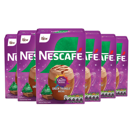 Nescafe Green Triangle Quality Street Mocha Instant Coffee Sachets 6x7