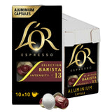 L'OR Barista Espresso Coffee Capsules 10x10 Nespresso Compatible