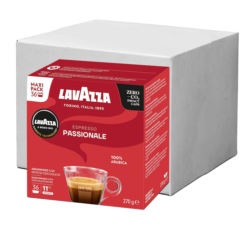 Lavazza A Modo Mio Espresso Passionale Maxi Pack Coffee Pods 10x36