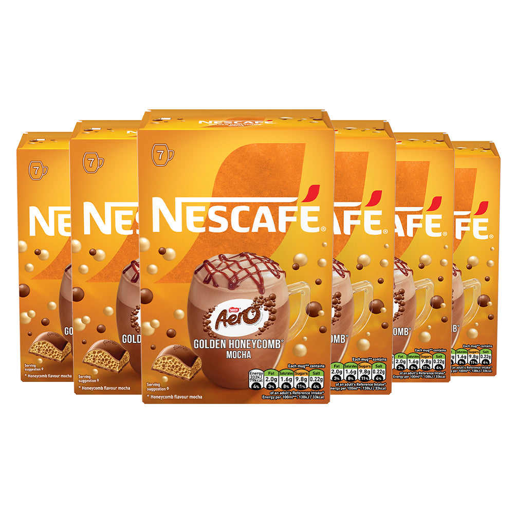 Nescafe Golden Honeycomb Aero Mocha Instant Coffee Sachets 6x7