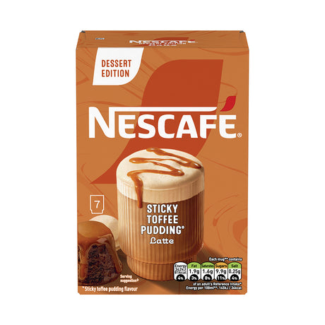 Nescafe Sticky Toffee Pudding Latte Instant Coffee Sachets 6x7