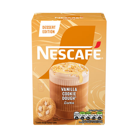 Nescafe Vanilla Cookie Dough Latte Instant Coffee Sachets 6x7