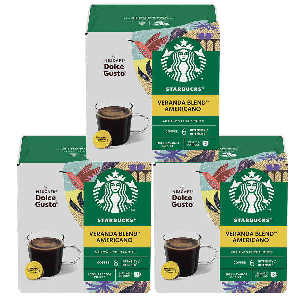 STARBUCKS White Cup Variety Pack Nescafé Dolce Gusto 6 x 12