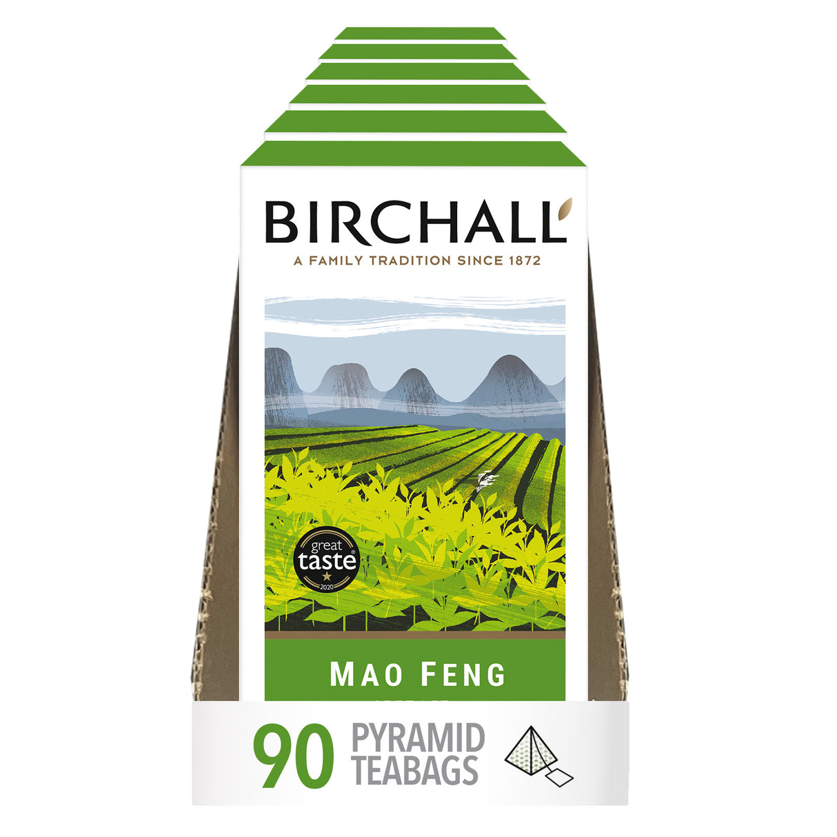 Birchall Mao Feng Green Tea Prism Tea Bags 6x15