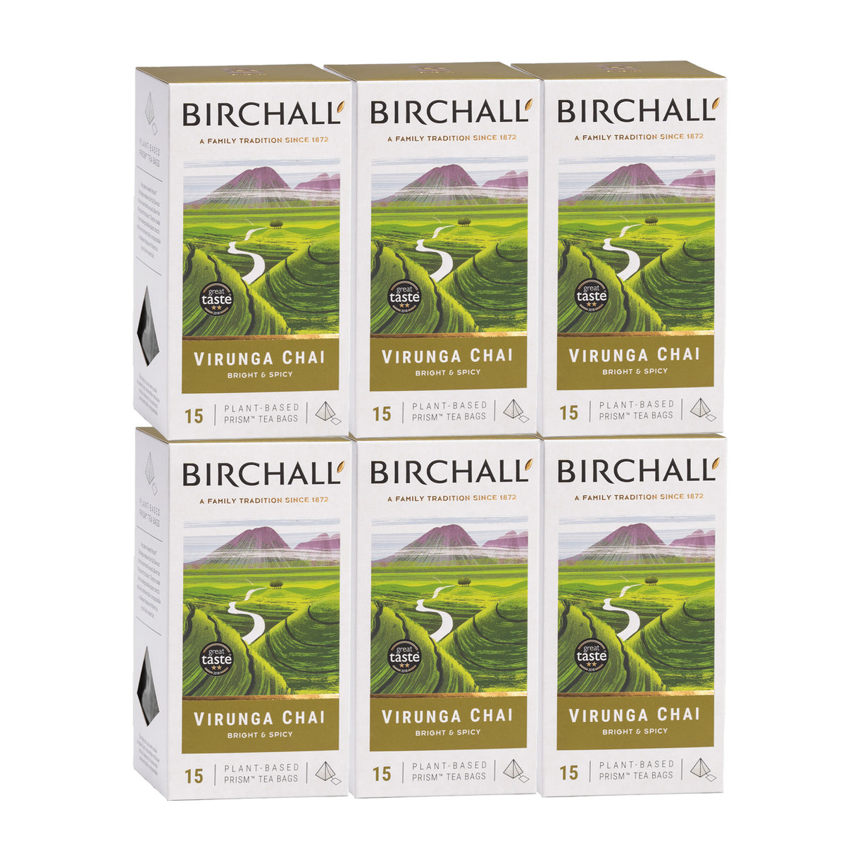 Birchall Virunga Chai Prism Tea Bags 6x15