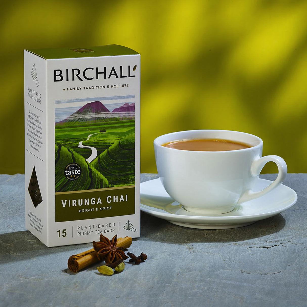 Birchall Virunga Chai Prism Tea Bags 6x15