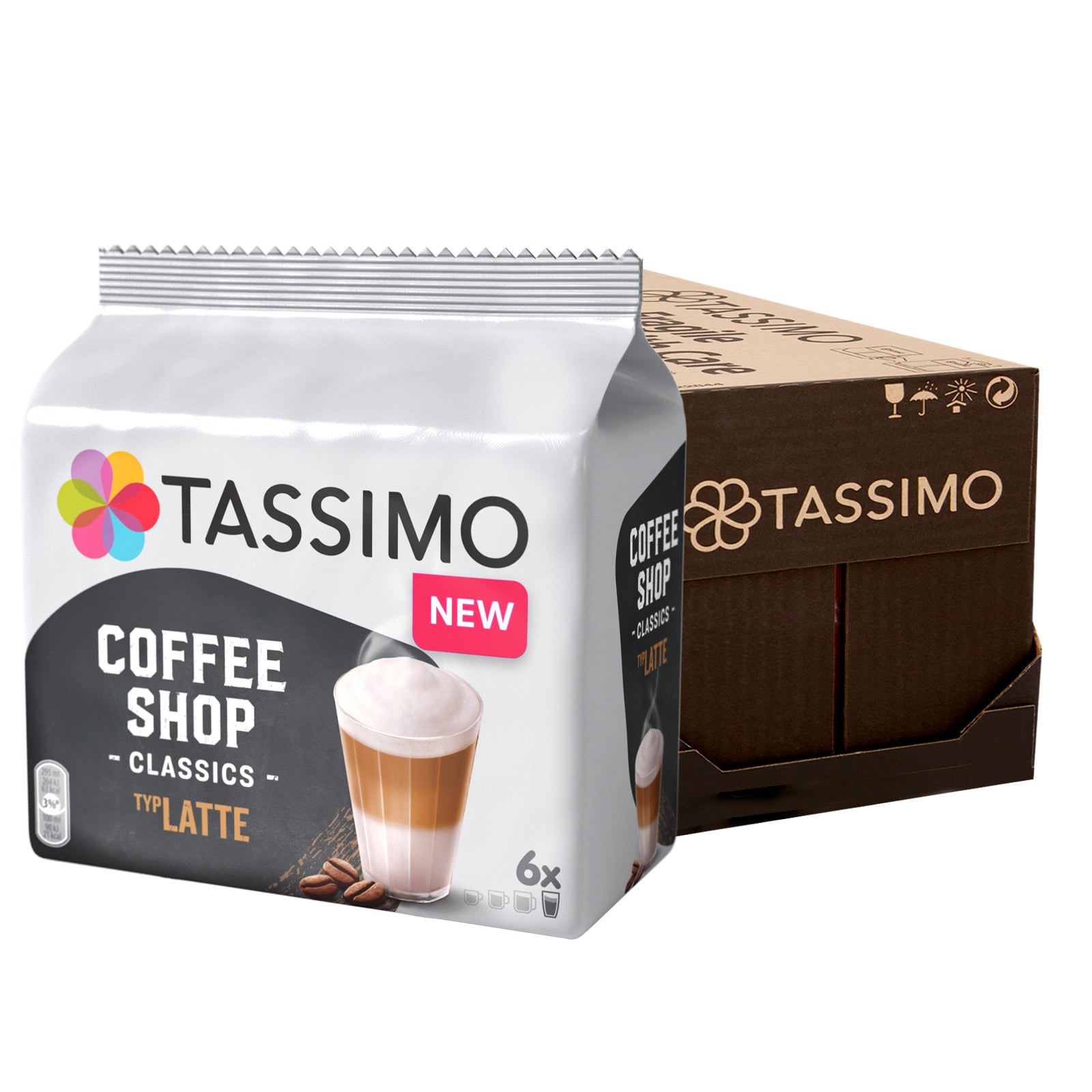 Tassimo Coffee Shop Classics Latte Coffee Pods Case Coffee Supplies Direct