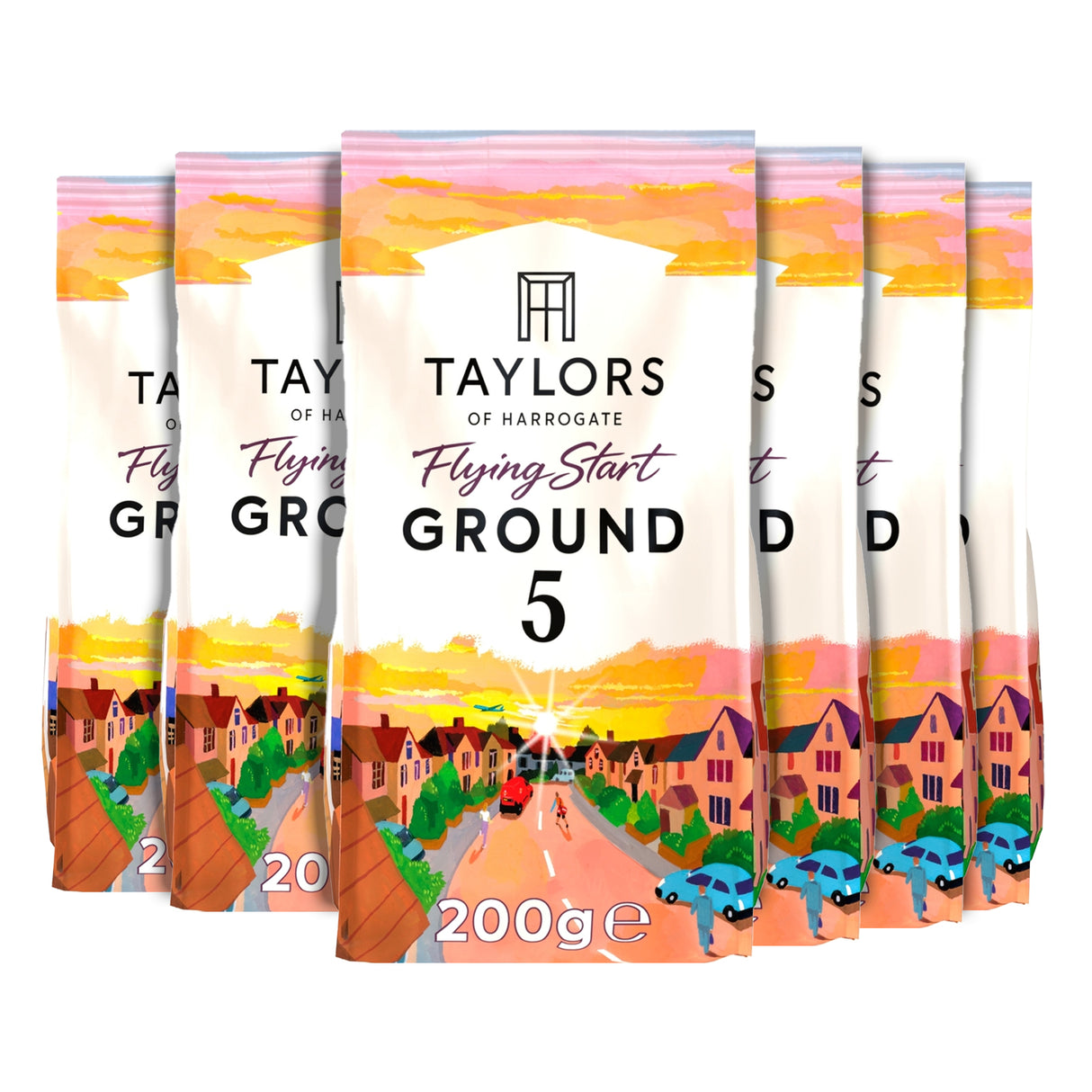 Taylors of Harrogate Flying Start Ground Coffee 6x200g