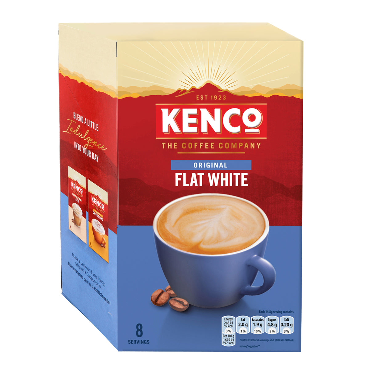 Kenco Flat White Instant Coffee Sachets pack