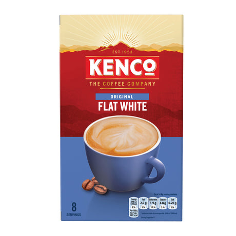 Kenco Flat White Instant Coffee Sachets Packet