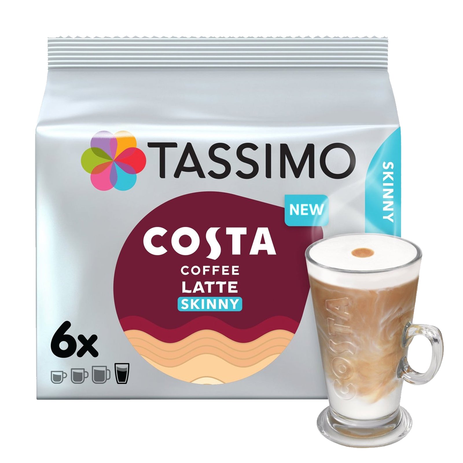 Tassimo Costa Skinny Latte Coffee Pods Case Coffee Supplies Direct