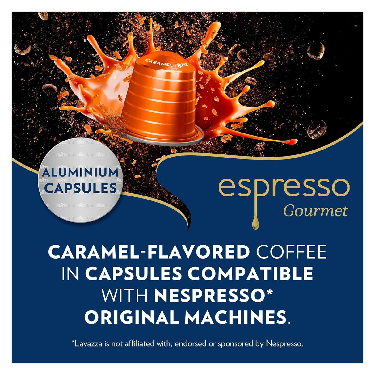 Lavazza Espresso Gourmet Caramel Coffee Capsules 10x10