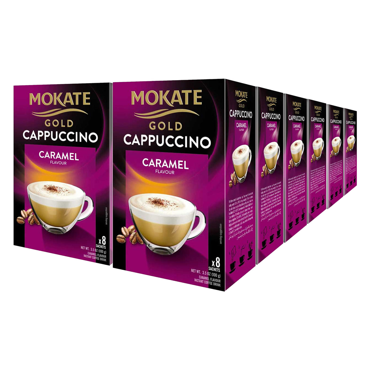 Mokate Gold Caramel Cappuccino Sachets Case 12x8