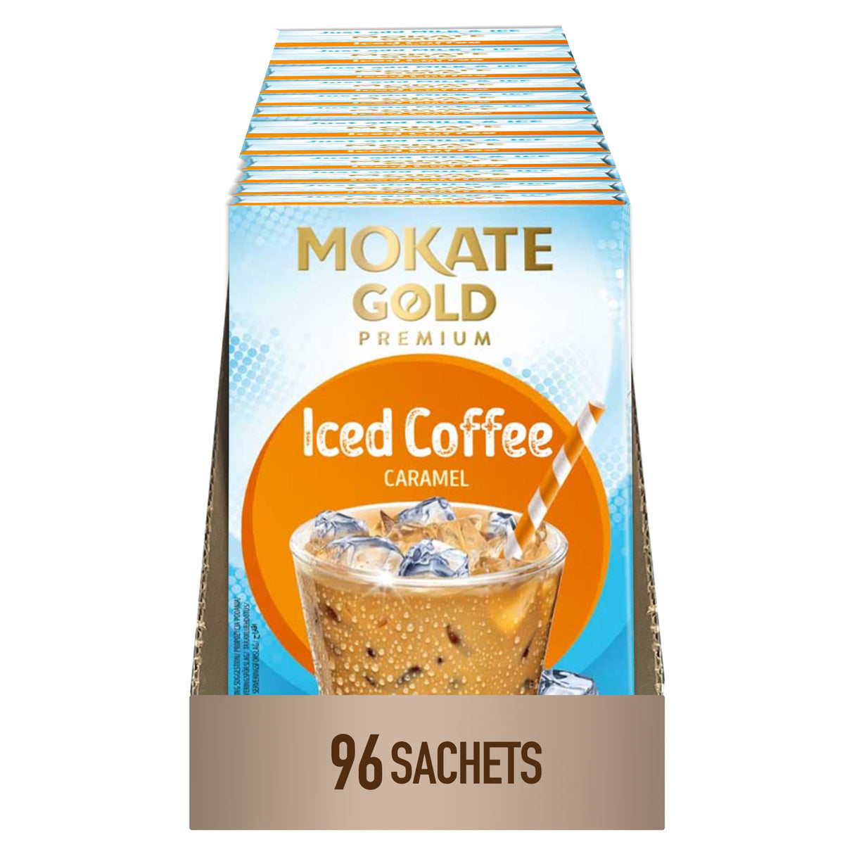 Mokate Gold Caramel Instant Iced Coffee Sachets Case 12x8