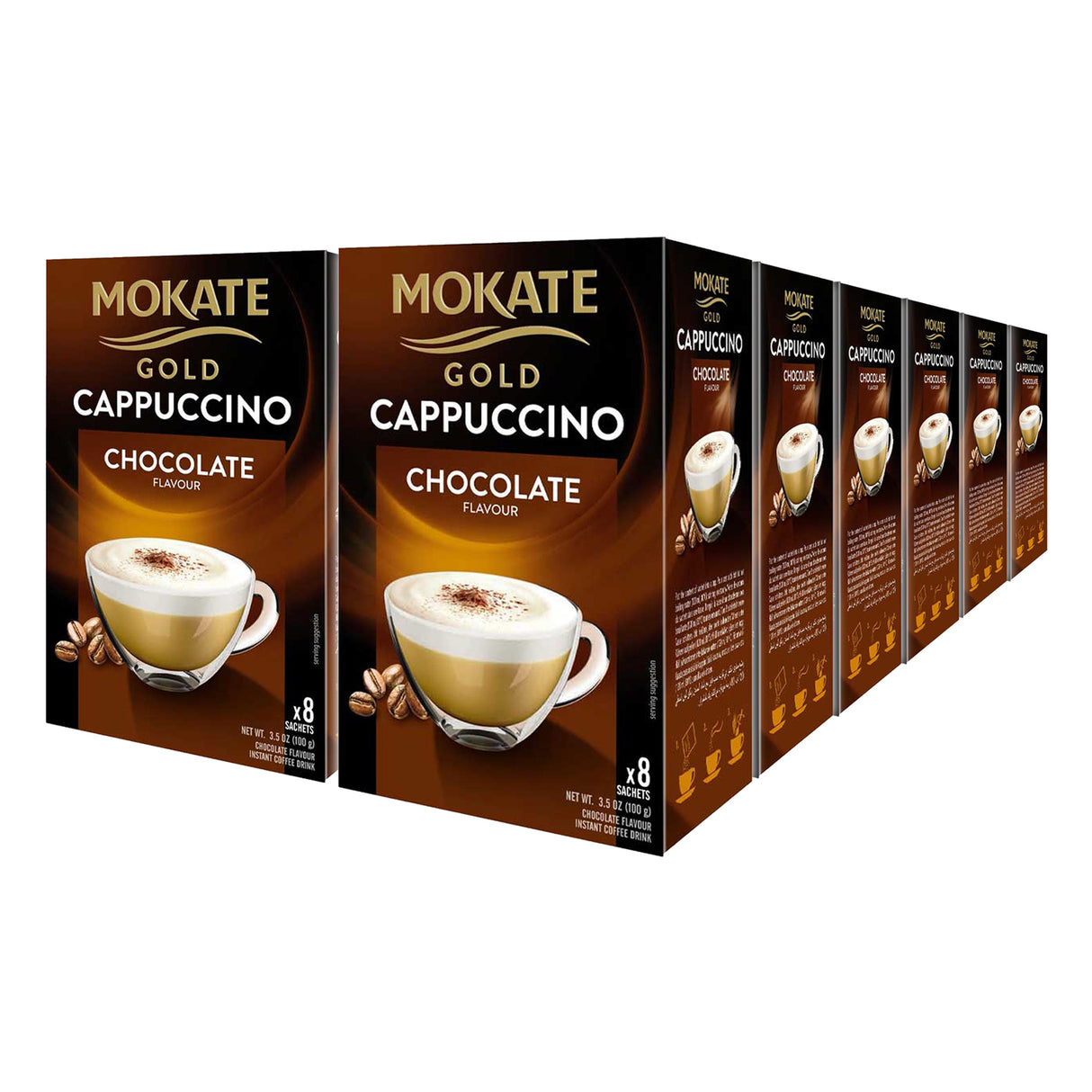 Mokate Gold Chocolate Cappuccino Sachets Case 12x8