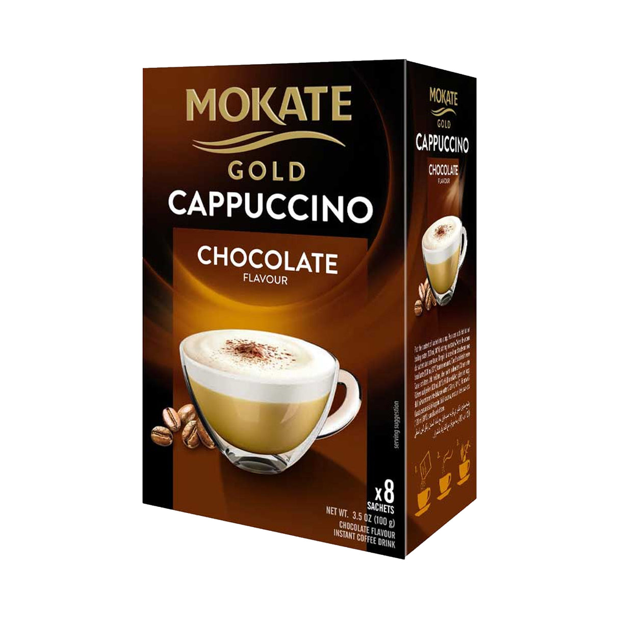 Mokate Gold Chocolate Cappuccino Sachets Case 12x8