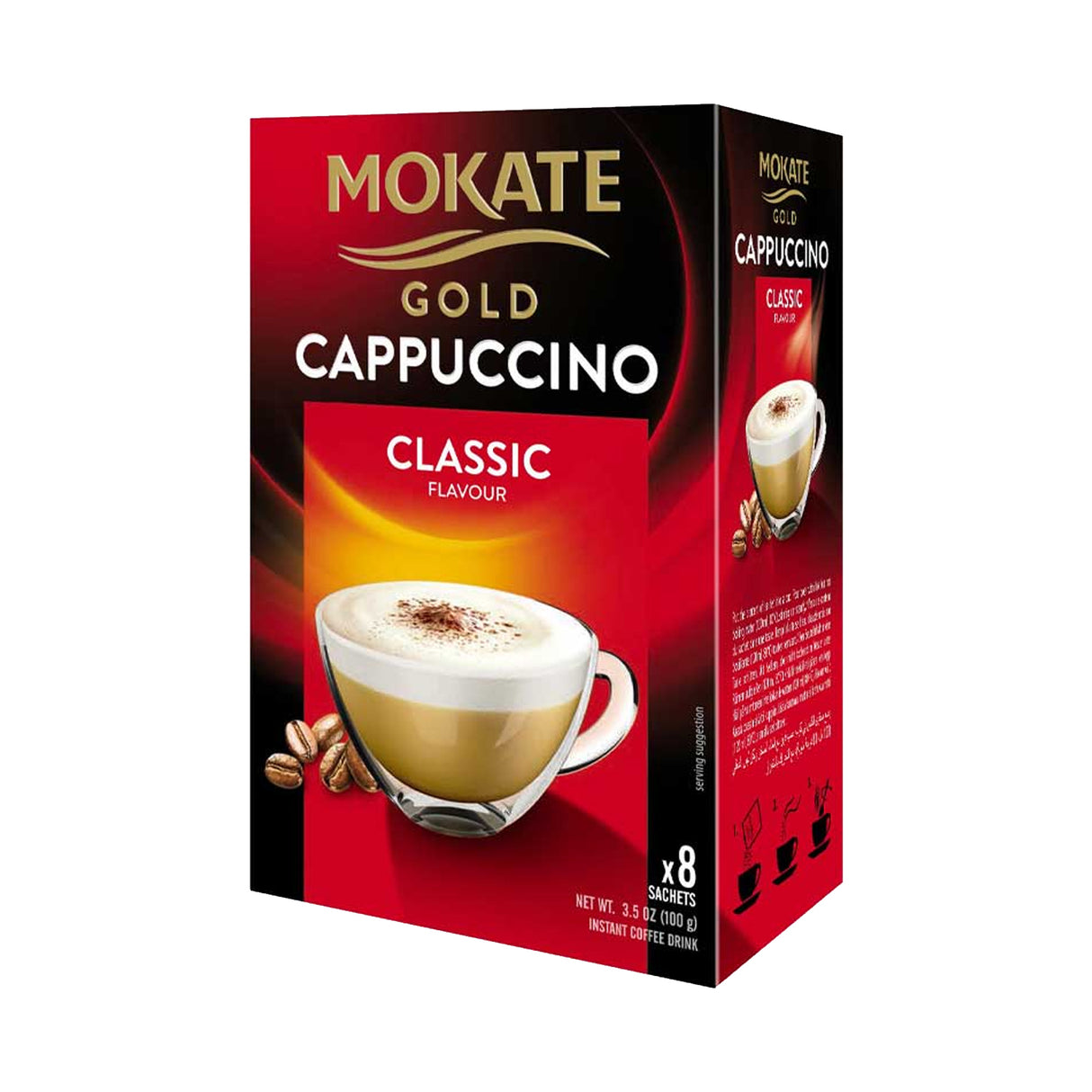 Mokate Gold Classic Cappuccino Sachets Case 12x8