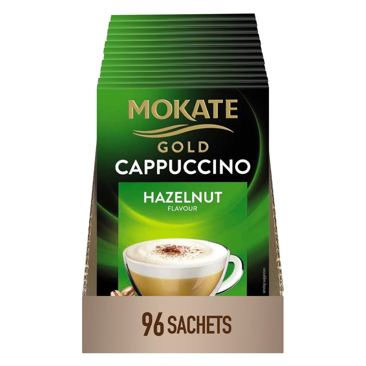 Mokate Gold Hazelnut Cappuccino Sachets Case 12x8