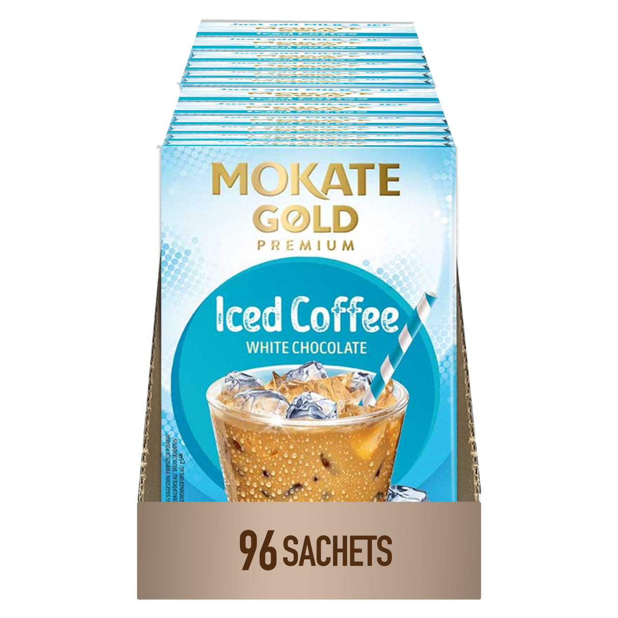 Mokate Gold White Chocolate Iced Coffee Sachets Case 12x8