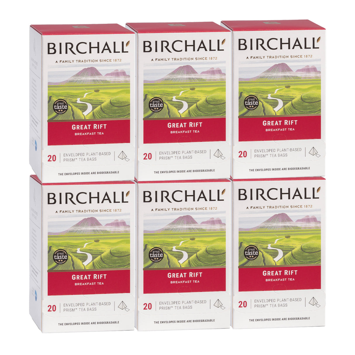 Birchall Great Rift Breakfast Blend Prism Tea Bags 6x20