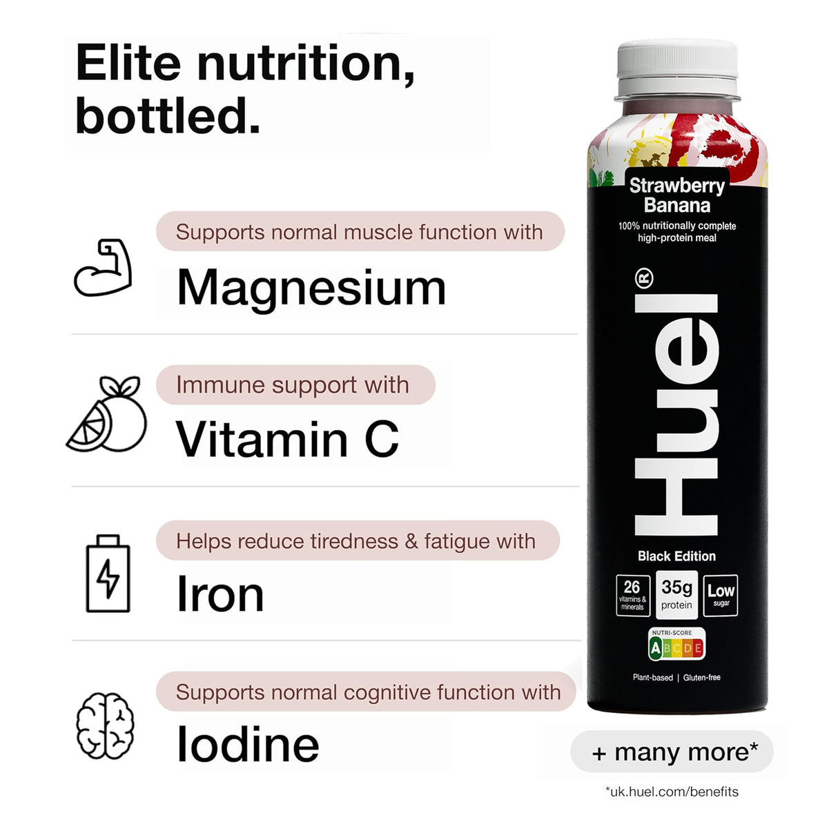 Huel Ready To Drink Black Edition Strawberry & Banana Case 8x500ml