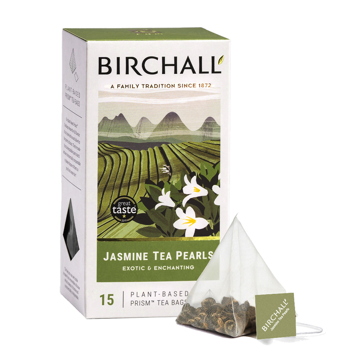 Birchall Jasmine Tea Pearls Prism Tea Bags 6x15