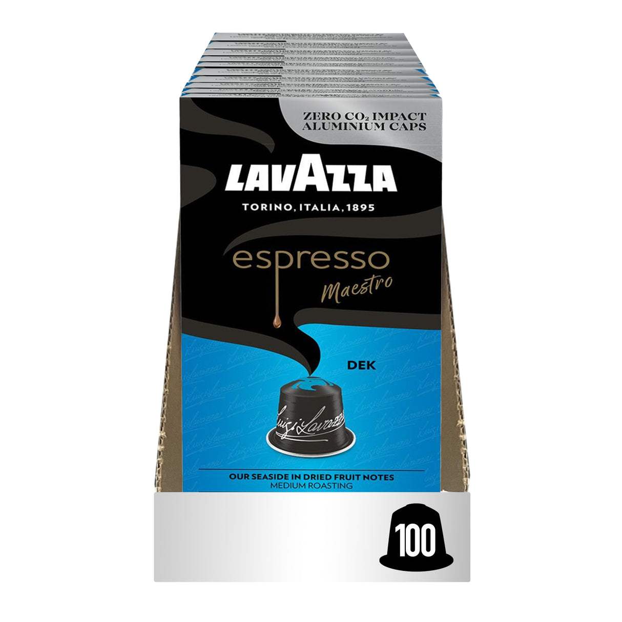 Lavazza Maestro Espresso Maestro Dek Nespresso Compatible Coffee Capsules 10x10