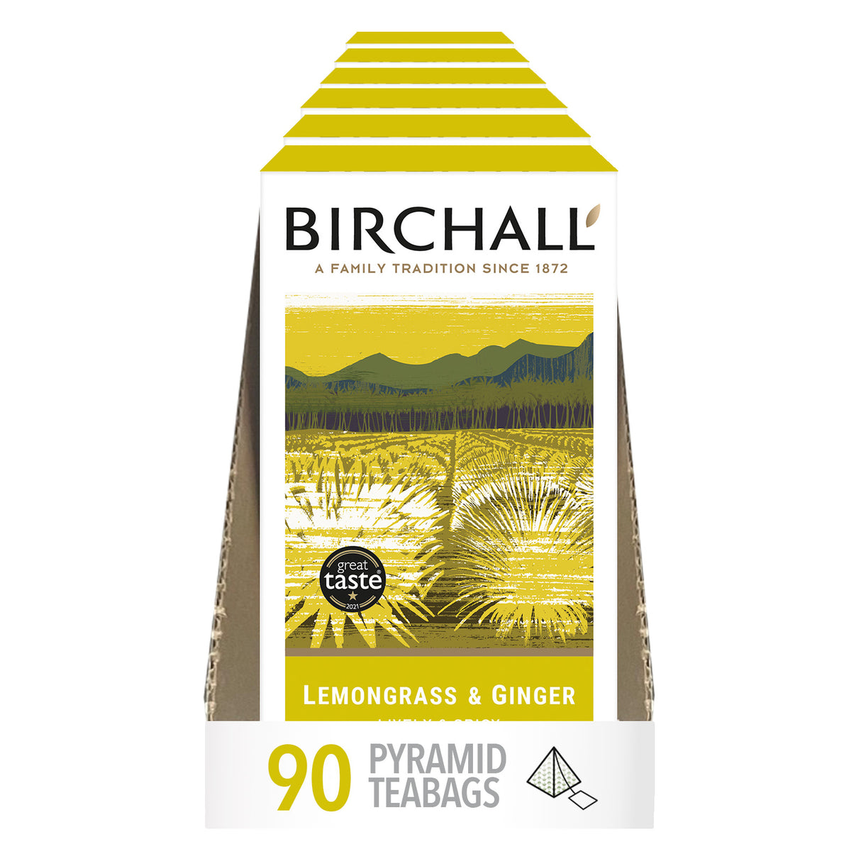 Birchall Lemongrass & Ginger Prism Tea Bags 6x15