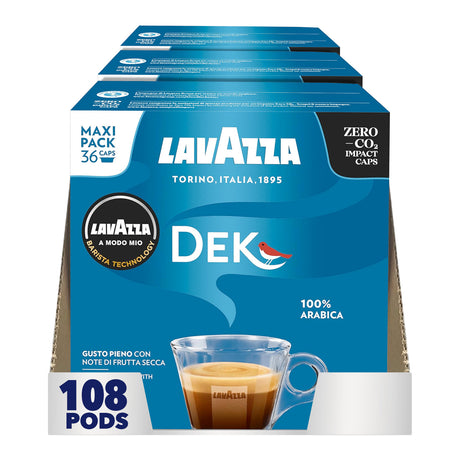 Lavazza A Modo Mio Espresso Dek Maxi Pack 108 Coffee Pods