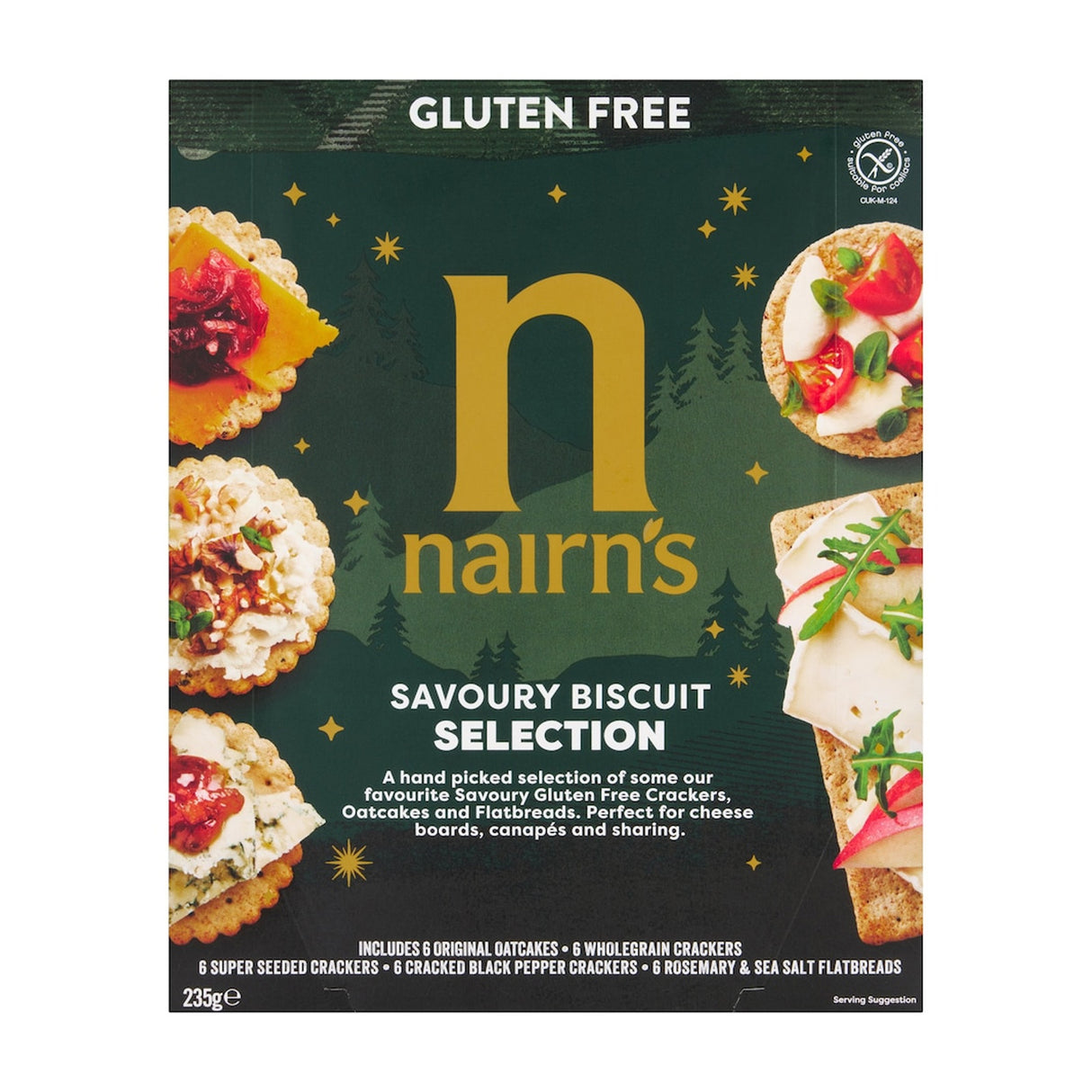 Nairn's Gluten Free Savoury Biscuit Selection x7 Packs BBe:24/01/2025