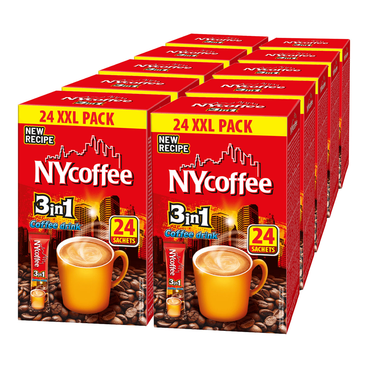 New York 3in1 Instant Coffee Sachets Case 10x10