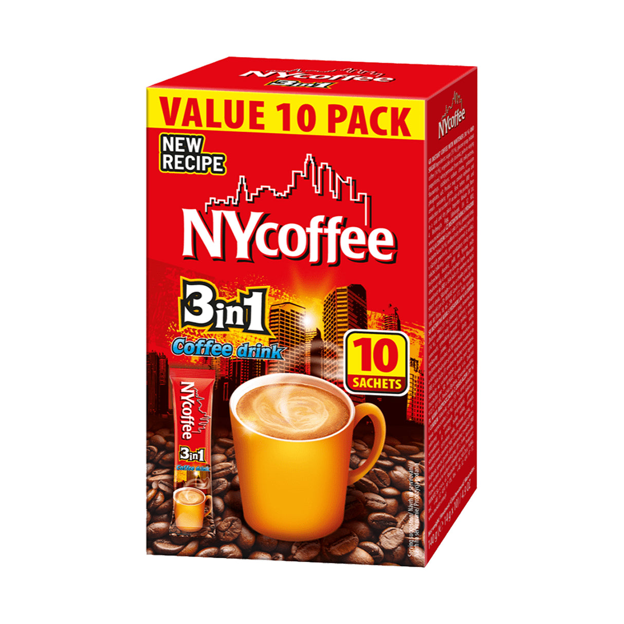 NY 3in1 Instant Coffee Sachets Case 10x10