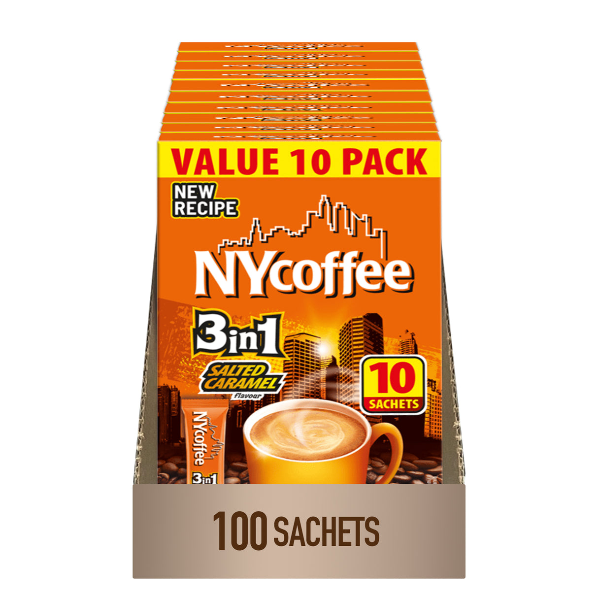 New York 3in1 Salted Caramel Coffee Sachets