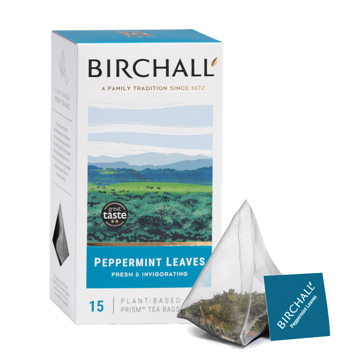 Birchall Peppermint Leaves Prism Tea Bags 6x15