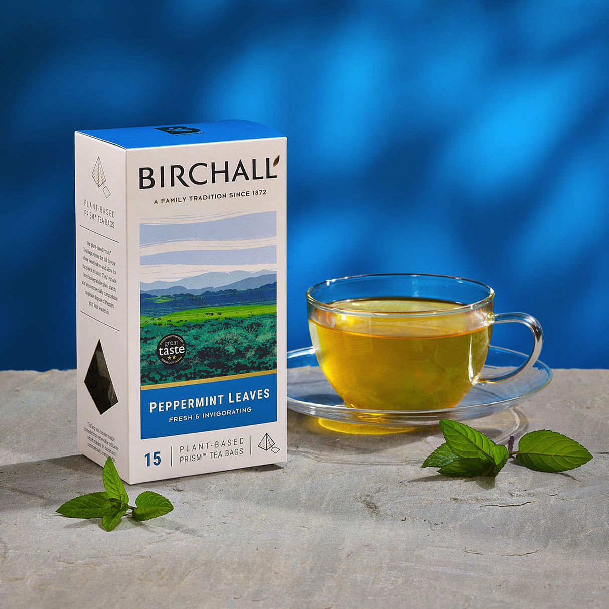 Birchall Peppermint Leaves Prism Tea Bags 6x15