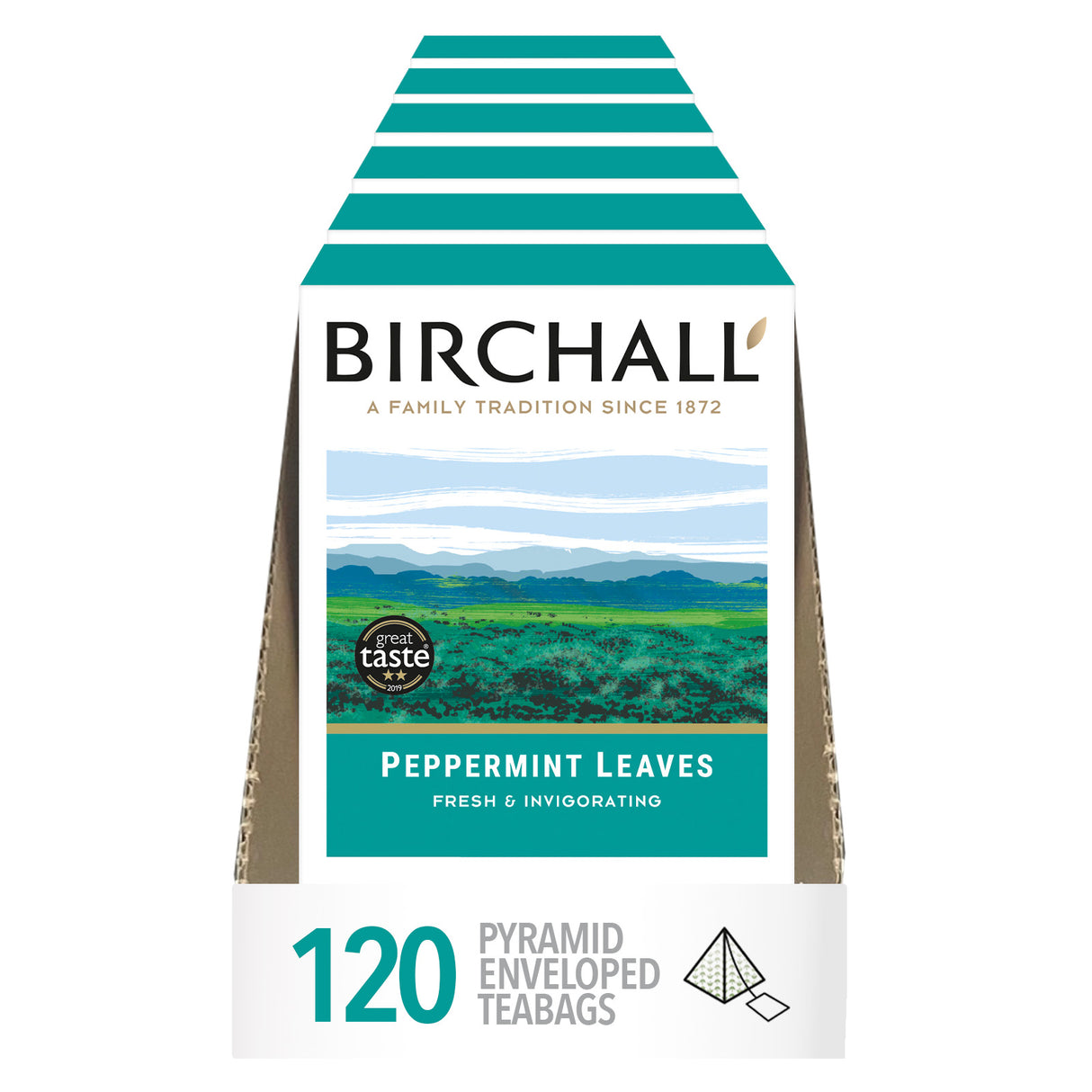 Birchall Peppermint Leaves Enveloped Prism Tea Bags 6x20