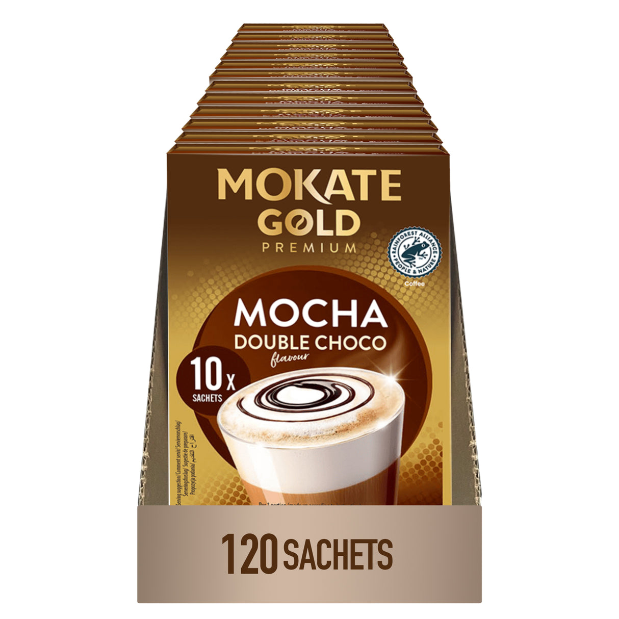 Mokate Gold Premium Mocha Double Choco Sachets Case 12x10