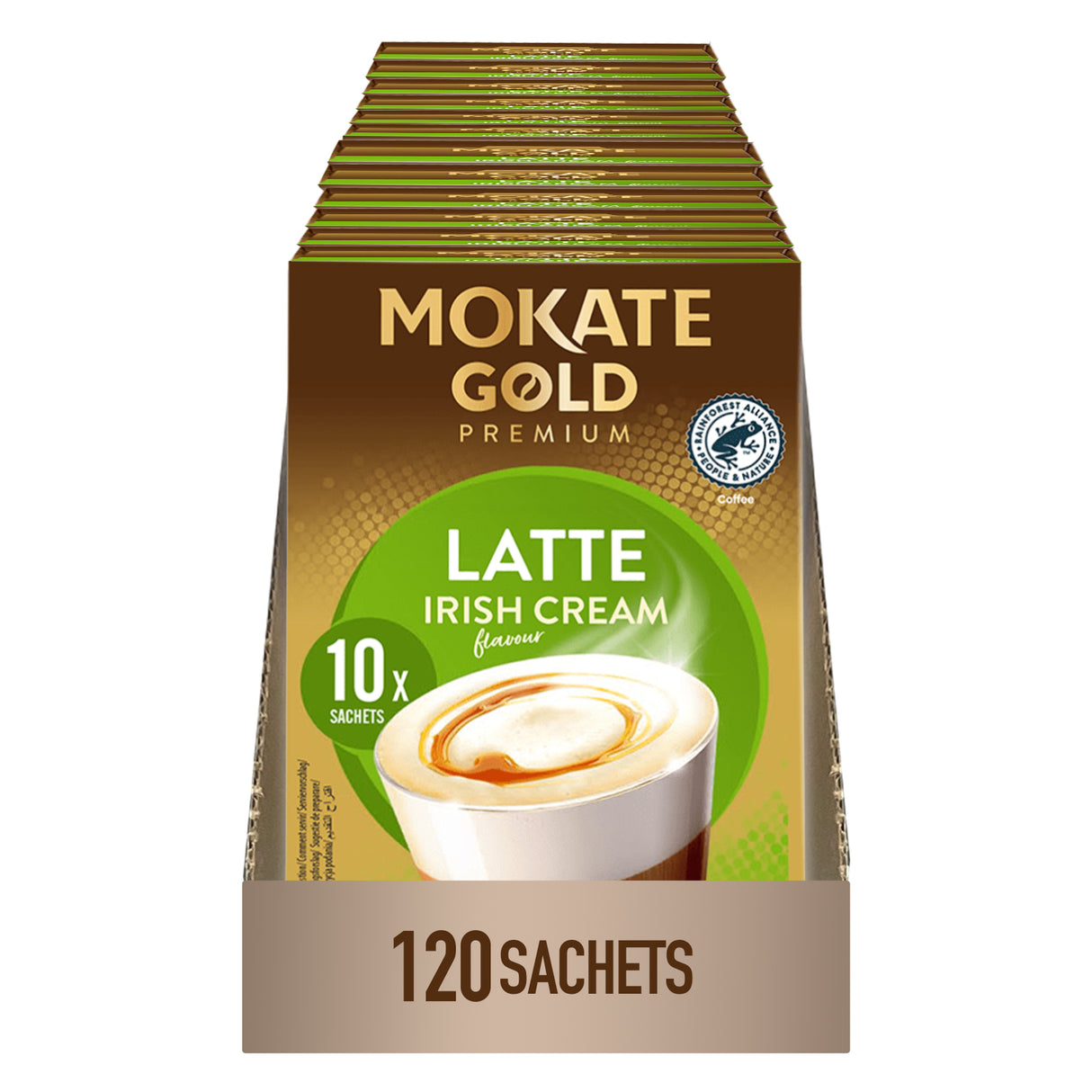 Mokate Gold Premium Irish Cream Latte Sachets Case 12x10