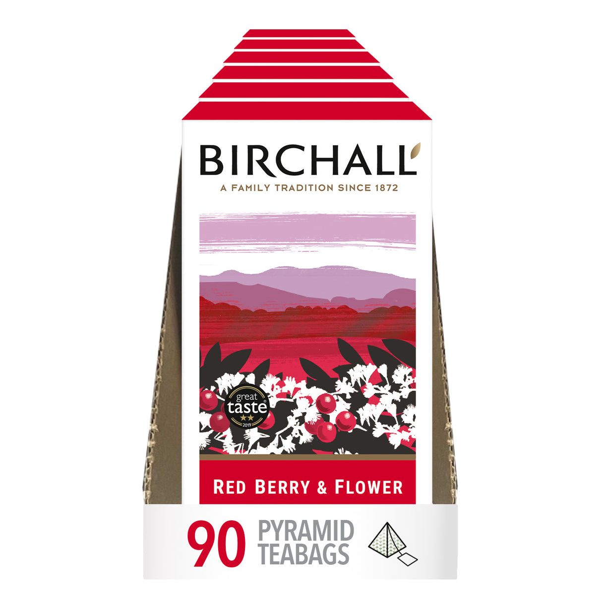 Birchall Red Berry & Flower Prism Tea Bags 6x15