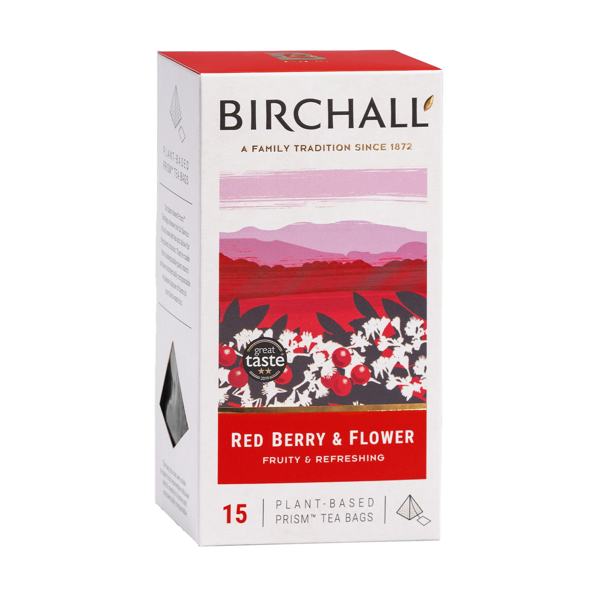 Birchall Red Berry & Flower Prism Tea Bags 6x15