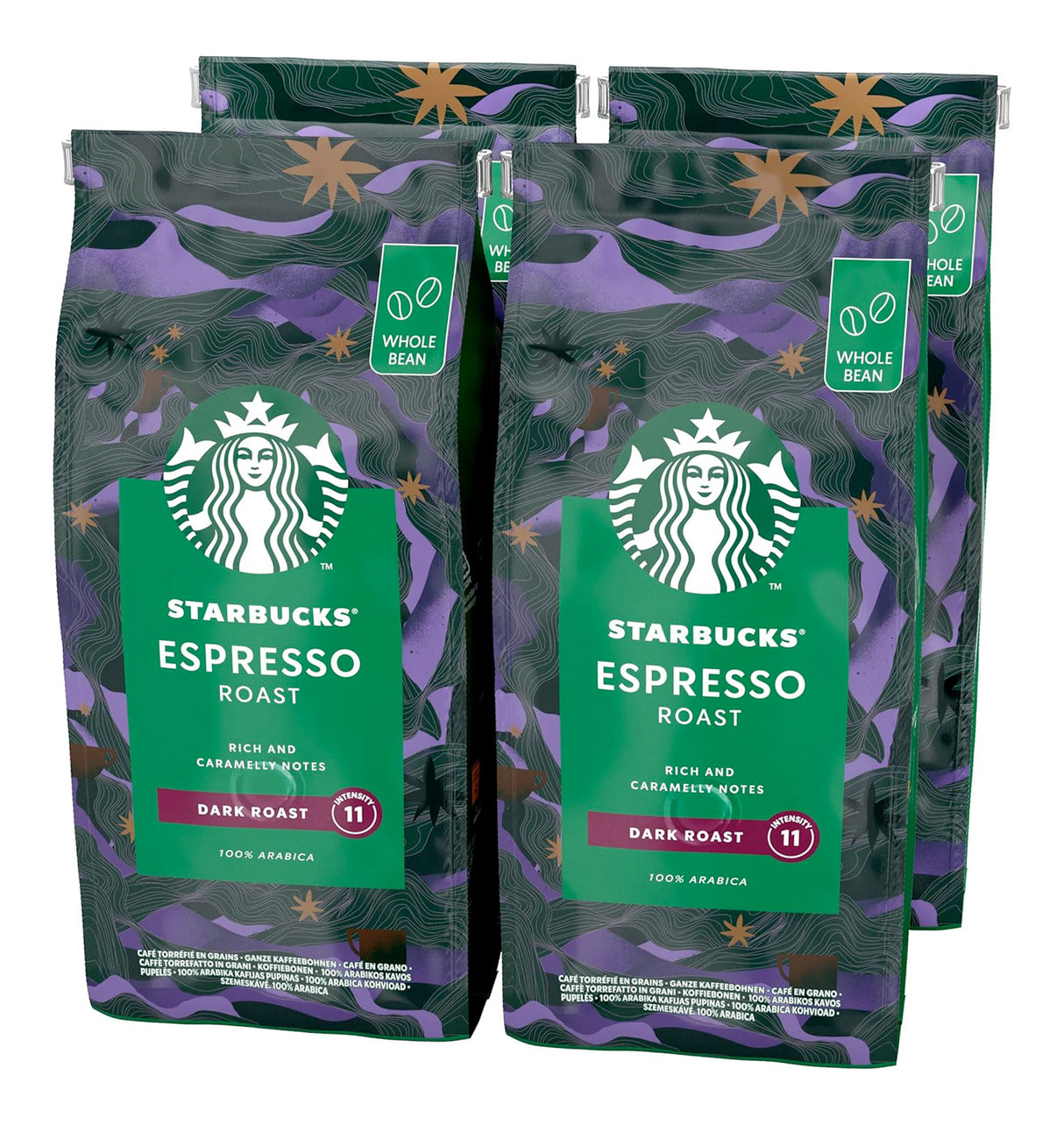 Starbucks Espresso Dark Roast Beans 4x450g