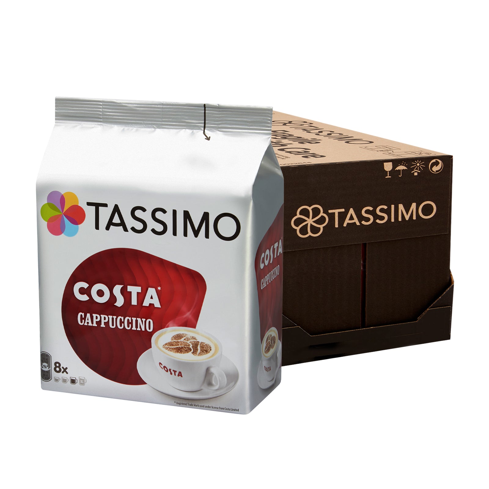 Tassimo Costa Cappuccino Coffee Pods Case Coffee Supplies Direct