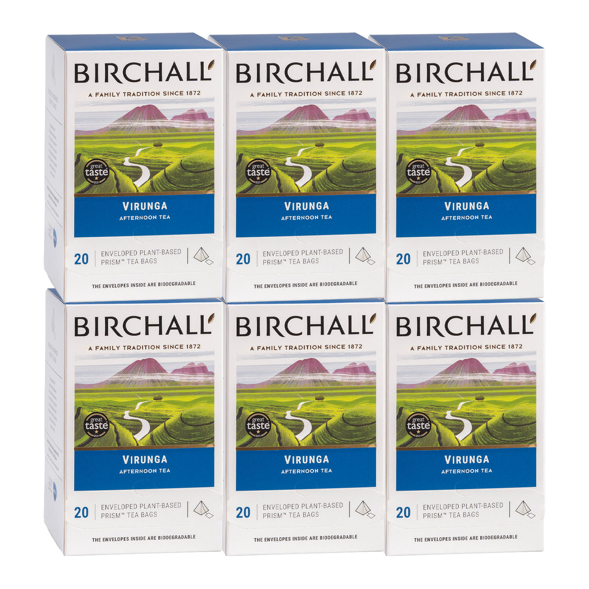 Birchall Virunga Afternoon Tea Enveloped Prism Tea Bags 6x20