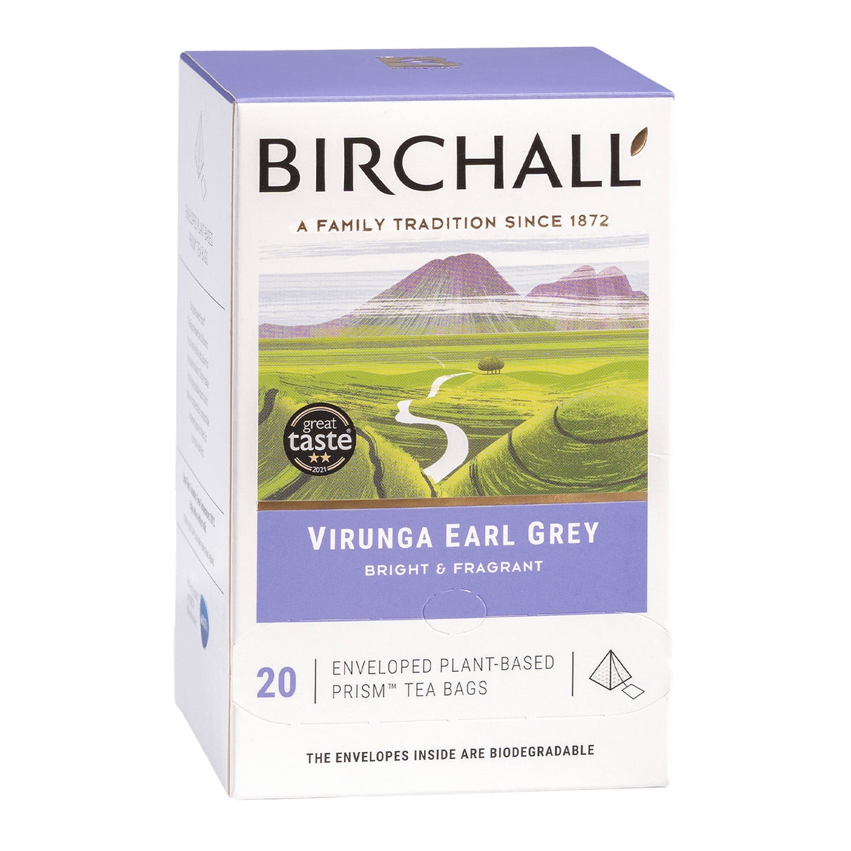 Birchall Virunga Earl Grey Enveloped Prism Tea Bags 6x20