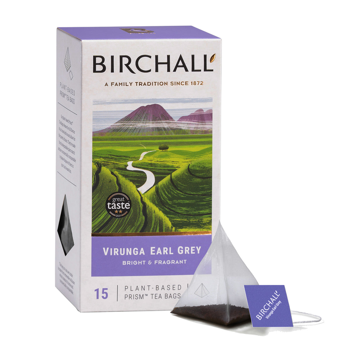 Birchall Virunga Earl Grey Prism Tea Bags 6x15