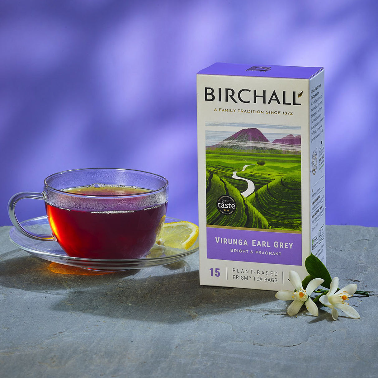 Birchall Virunga Earl Grey Prism Tea Bags 6x15